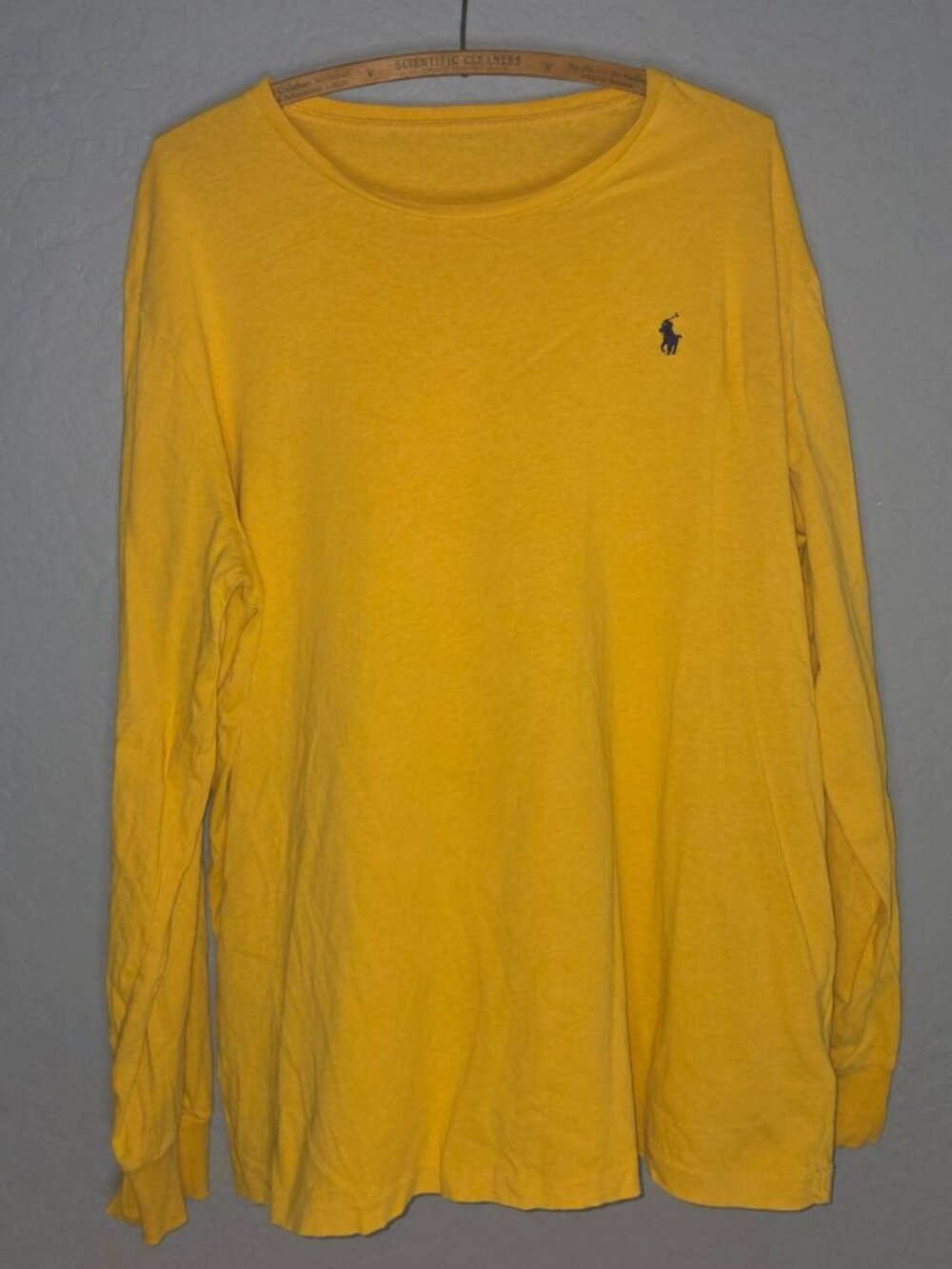 polo ralph lauren yellow pony logo long sleeve shirt